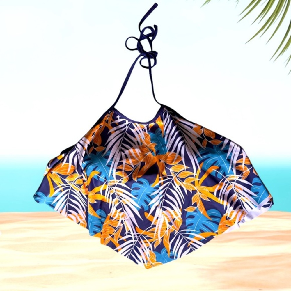 Tropical Hanky Hem Bikini Swimsuit Size 2XL - Picture 4 of 6